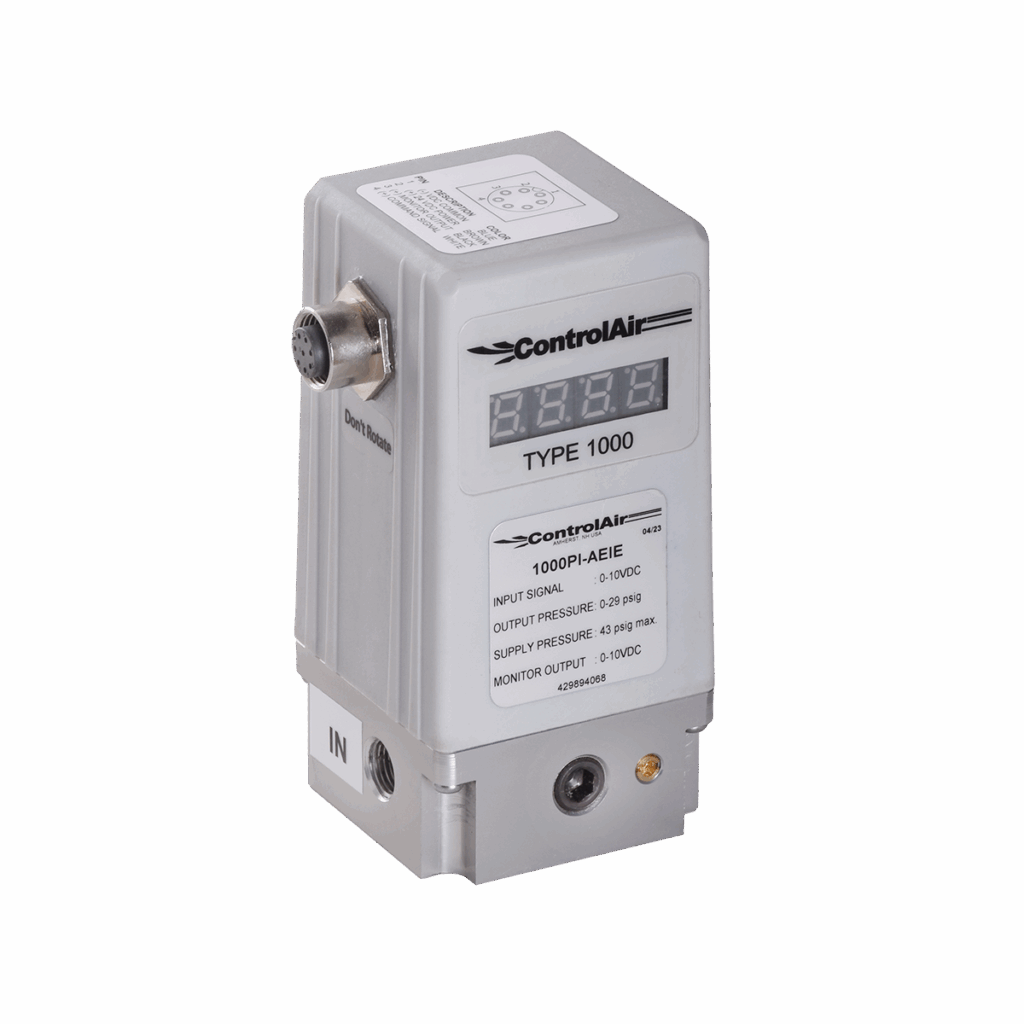 Type 1000P ElectroPneumatic Precision Pressure Regulator ControlAir