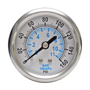 1/4" NPT, 0-500 psig (0-35 bar), Stainless Steel Pressure Gauge; P/N: 445-725-048