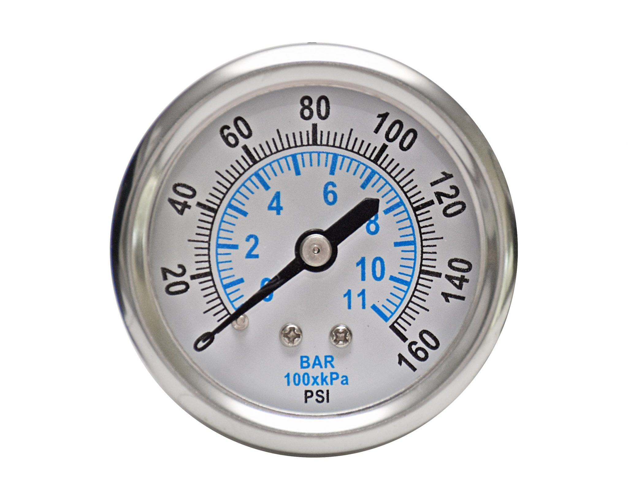 1/4" NPT, 030 PSI (02bar), Stainless Steel Pressure Gauge ControlAir