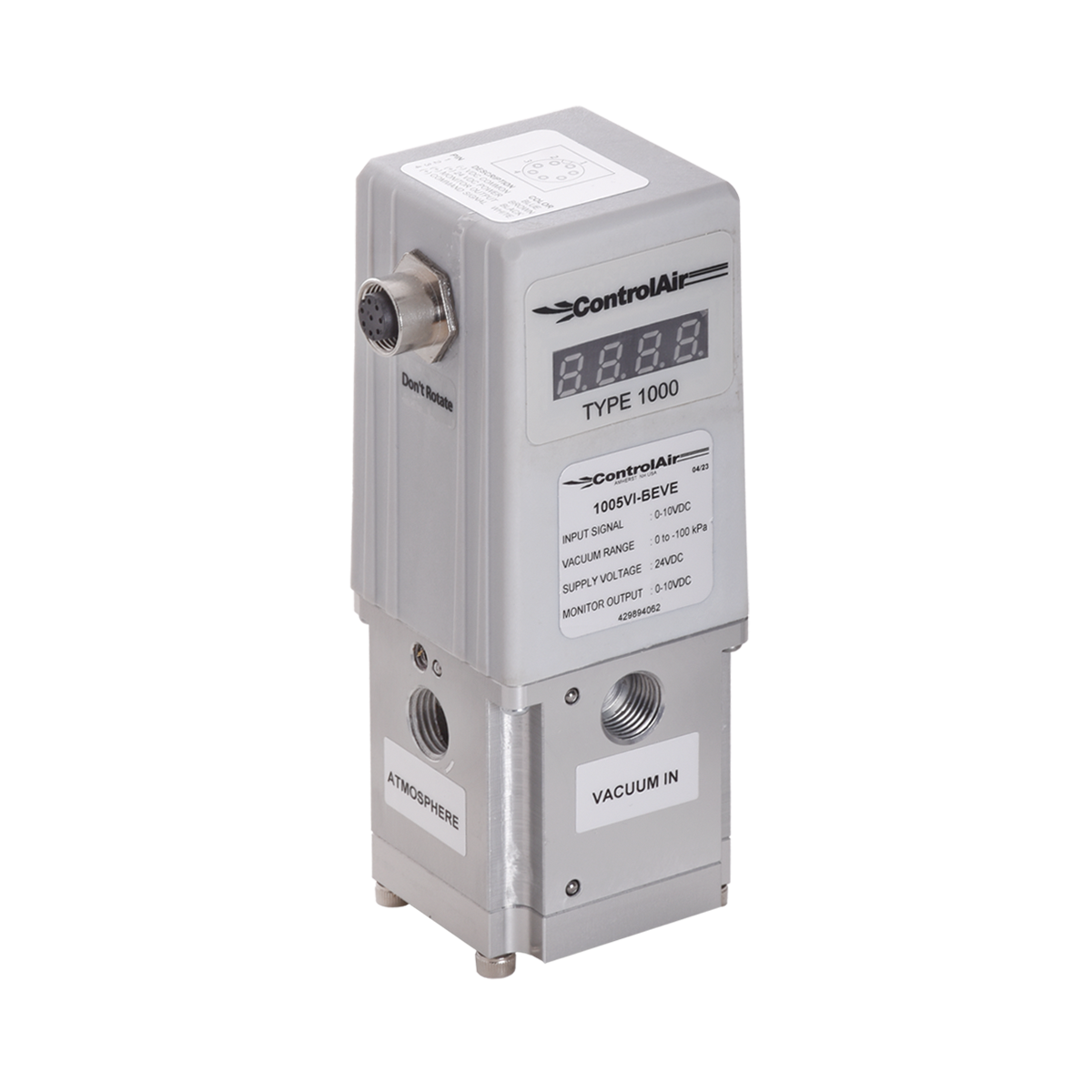 Type 1005V Electronic Vacuum Regulator Type 1005V Electronic Vacuum Regulator
